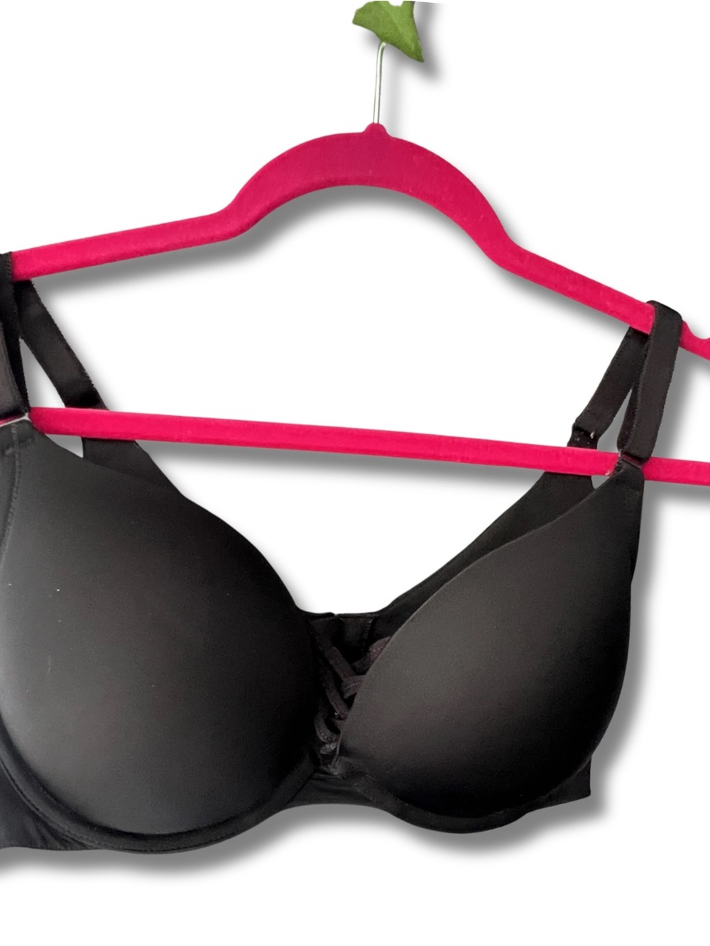 Torrid Black Push Up Plunge Bra with Criss-Cross Detail